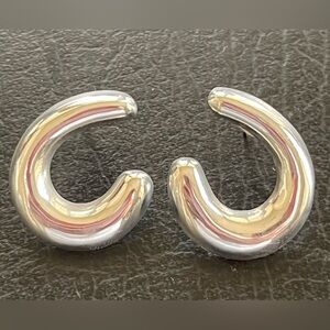 Sterling Silver Mexico hoop style earrings